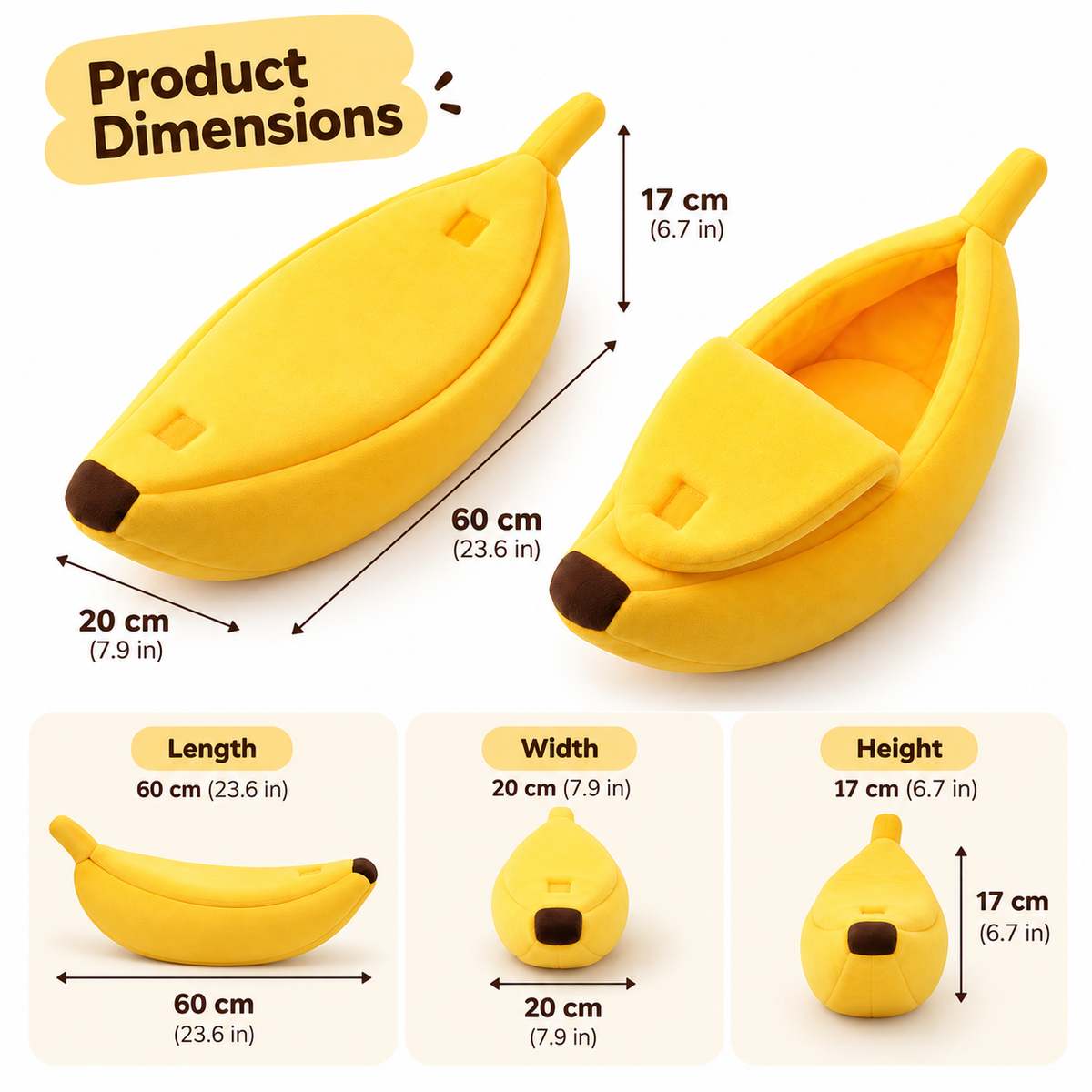 Banana Bed™ Baby Banana Shaped Bed