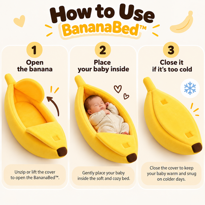 Banana Bed™ Baby Banana Shaped Bed